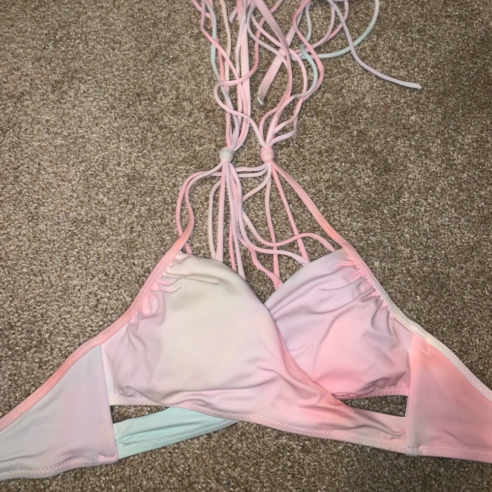 PINK bathing suit top